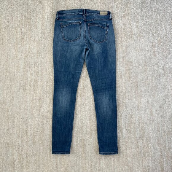 Express Blue Mid Rise Leggings Skinny Jeans 8 - Picture 4 of 11